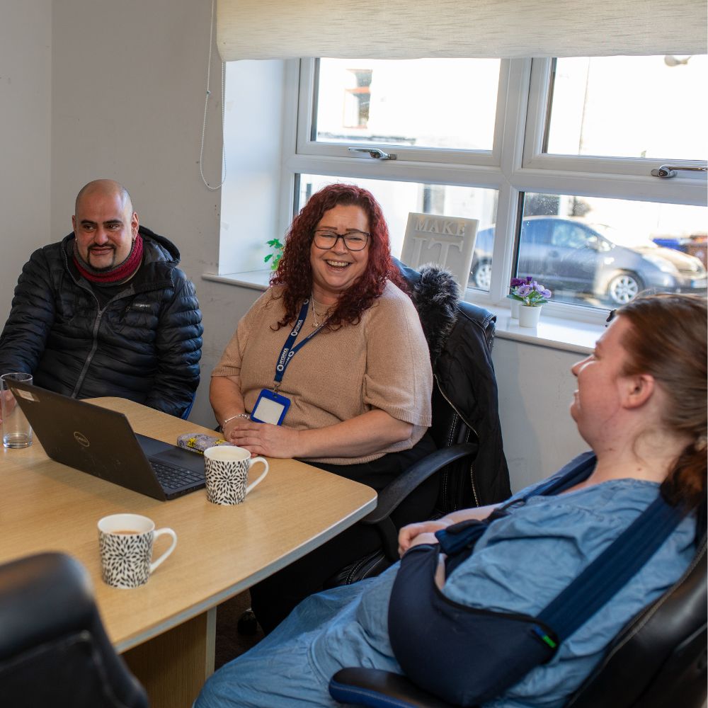 My Space service users in a support meeting